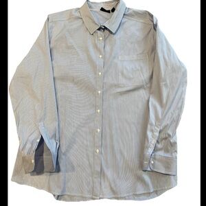 Halogen Men's Sky Blue Striped Dress Shirt XXL